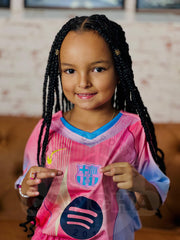 CONJUNTO BARCELONA VERSION ESPECIAL ROSADA 2025 KIDS