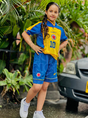 CAMISETA SELECCION COLOMBIA RETRO LOCAL 2001 NIÑO