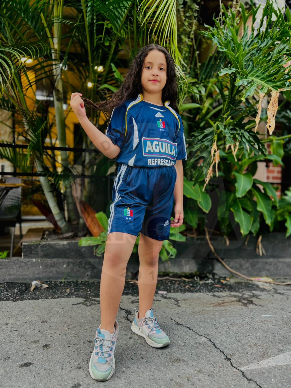 CAMISETA ONCE CALDAS RETRO VISITANTE 2007 KIDS