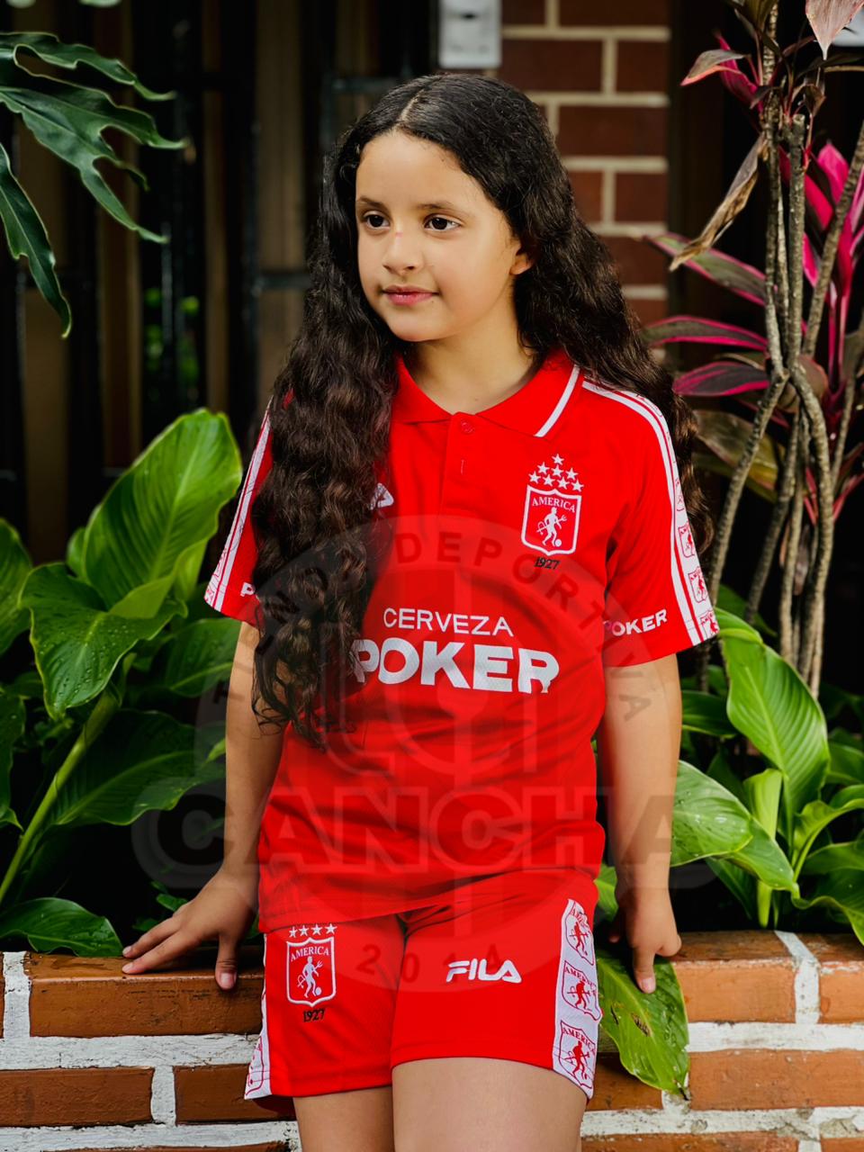 CAMISETA AMERICA DE CALI RETRO LOCAL 1999 KIDS