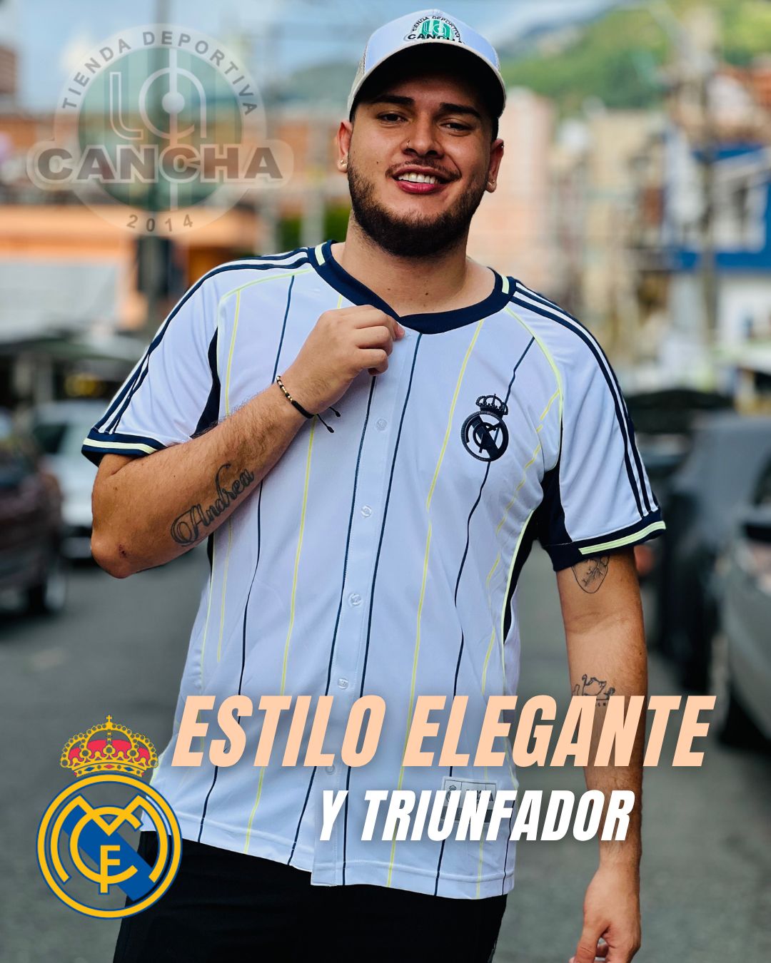 CAMISETA REAL MADRID BEISBOLERA 2025