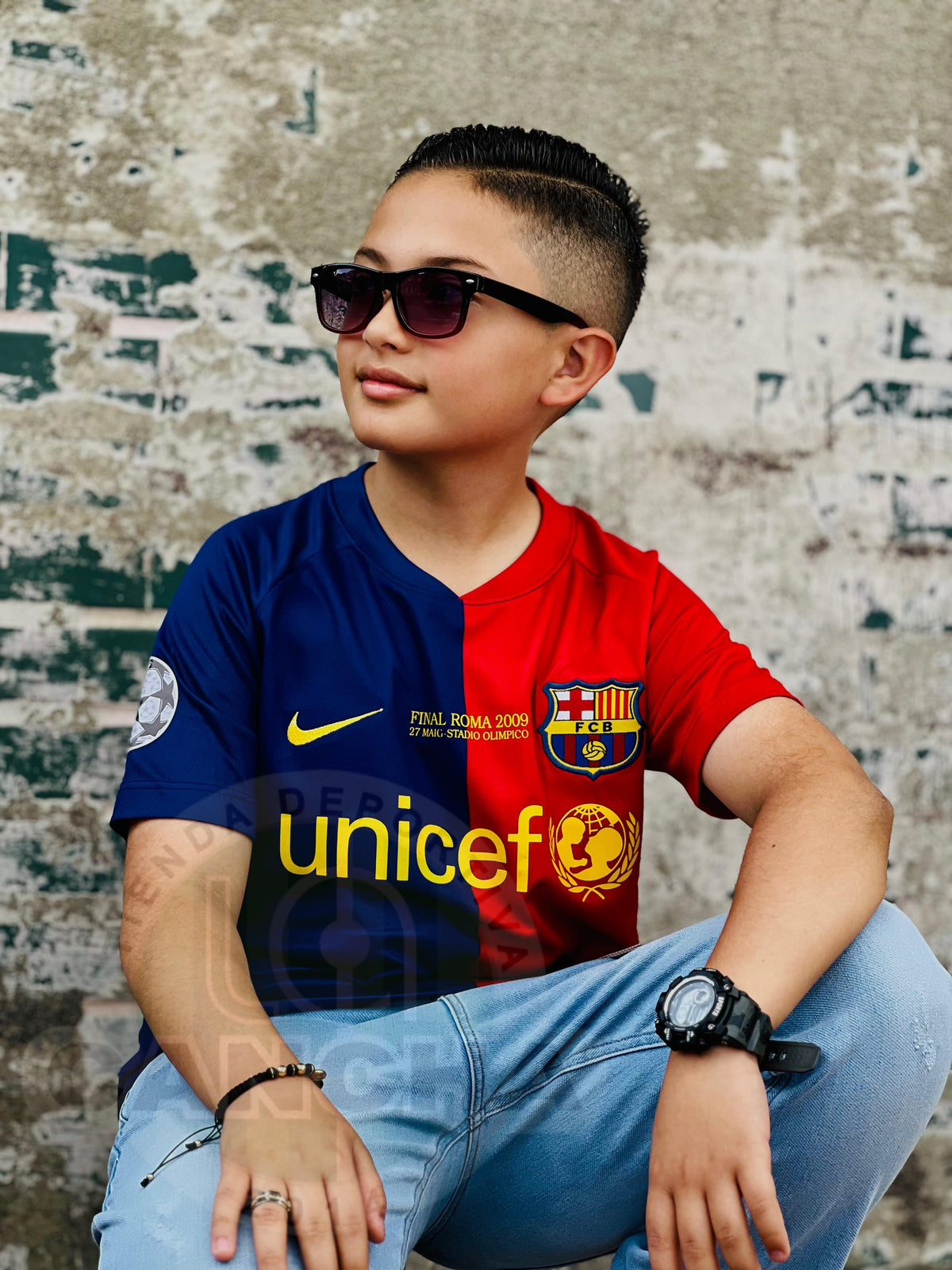 CAMISETA BARCELONA RETRO LOCAL 2009 KIDS