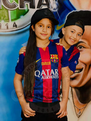 CAMISETA BARCELONA RETRO LOCAL 2015 NIÑO