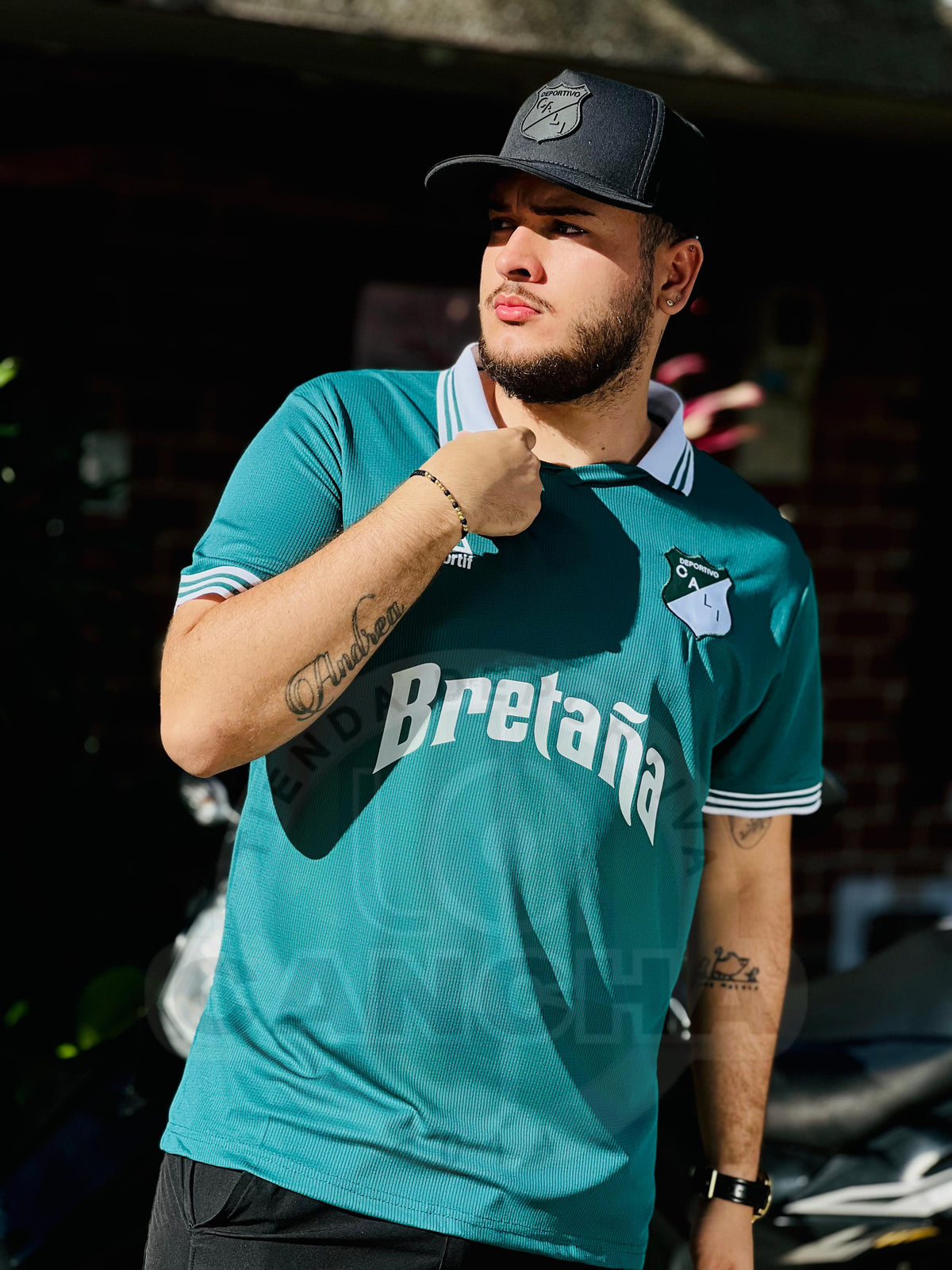 CAMISETA DEPORTIVO CALI RETRO LOCAL BRETAÑA 1986