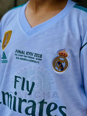 CAMISETA REAL MADRID RETRO LOCAL 2017/2018 KIDS