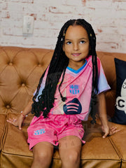 CONJUNTO BARCELONA VERSION ESPECIAL ROSADA 2025 KIDS