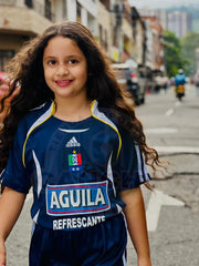 CAMISETA ONCE CALDAS RETRO VISITANTE 2007 KIDS