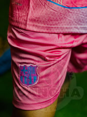 CONJUNTO BARCELONA VERSION ESPECIAL ROSADA 2025 KIDS