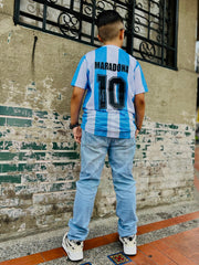 CAMISETA ARGENTINA LOCAL RETRO 1986 KIDS