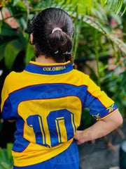 CAMISETA SELECCION COLOMBIA RETRO LOCAL 2001 NIÑO