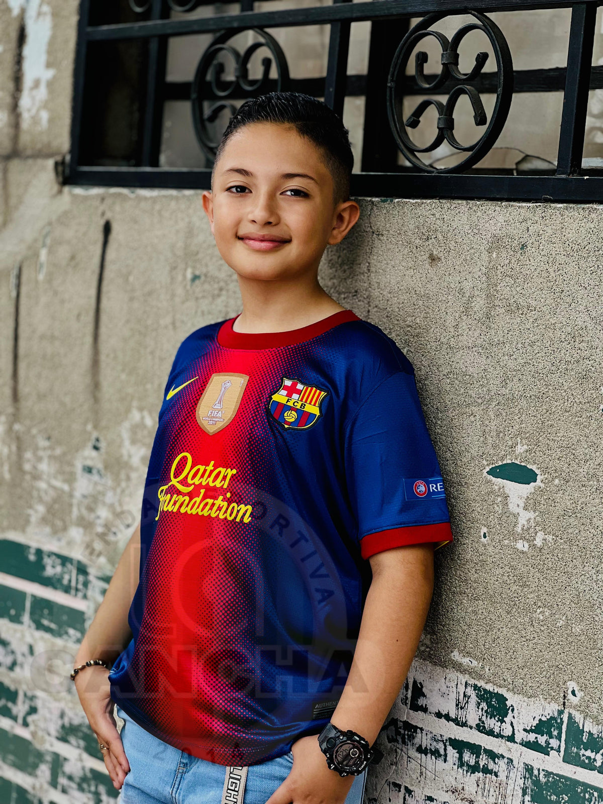 CAMISETA BARCELONA RETRO LOCAL 2012/13 KIDS