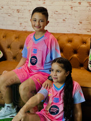 CONJUNTO BARCELONA VERSION ESPECIAL ROSADA 2025 KIDS