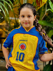 CAMISETA SELECCION COLOMBIA RETRO LOCAL 2001 NIÑO