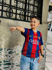 CAMISETA BARCELONA RETRO LOCAL 2015 KIDS