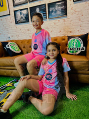 CONJUNTO BARCELONA VERSION ESPECIAL ROSADA 2025 KIDS