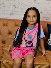 CONJUNTO BARCELONA VERSION ESPECIAL ROSADA 2025 KIDS