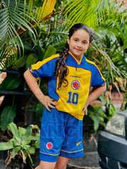 CAMISETA SELECCION COLOMBIA RETRO LOCAL 2001 NIÑO