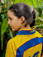 CAMISETA SELECCION COLOMBIA RETRO LOCAL 2001 NIÑO